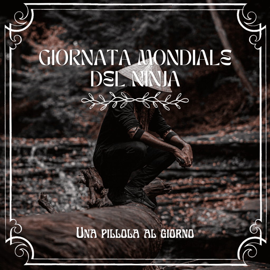 Fiore di loto nobile in stile ninja, simbolo di forza e saggezza, dedicato alla giornata mondiale del ninja, arte e cultura giapponese.