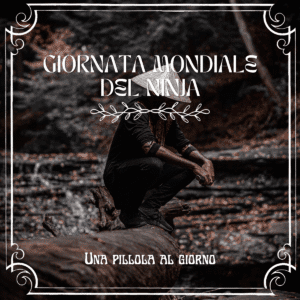 Fiore di loto nobile in stile ninja, simbolo di forza e saggezza, dedicato alla giornata mondiale del ninja, arte e cultura giapponese.