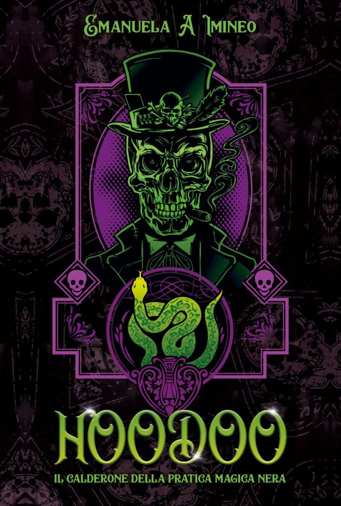 Morto, illustrazione di teschio con cilindro e serpente, copertina dark fantasy di Emanuela A Imeneo, editore Dark Abyss.