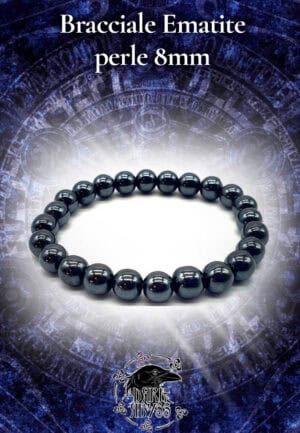 Bracciale ematite nere da 8mm, accessorio di gioielleria energetico e alla moda.