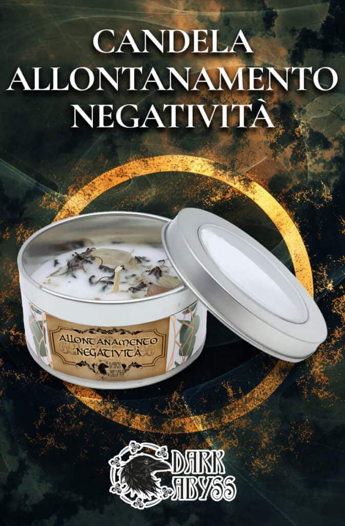 Candela allontanamento negatività, candea detox, incenso purificante, Dark Abyss, prodotti anti-negatività, candea spirituale, corretta eliminazione delle energie negative.