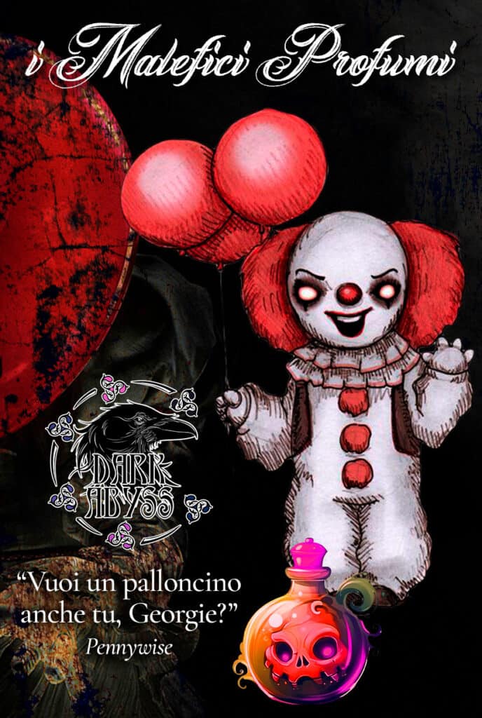 Balloons rossi diavolo clown halloween horror.