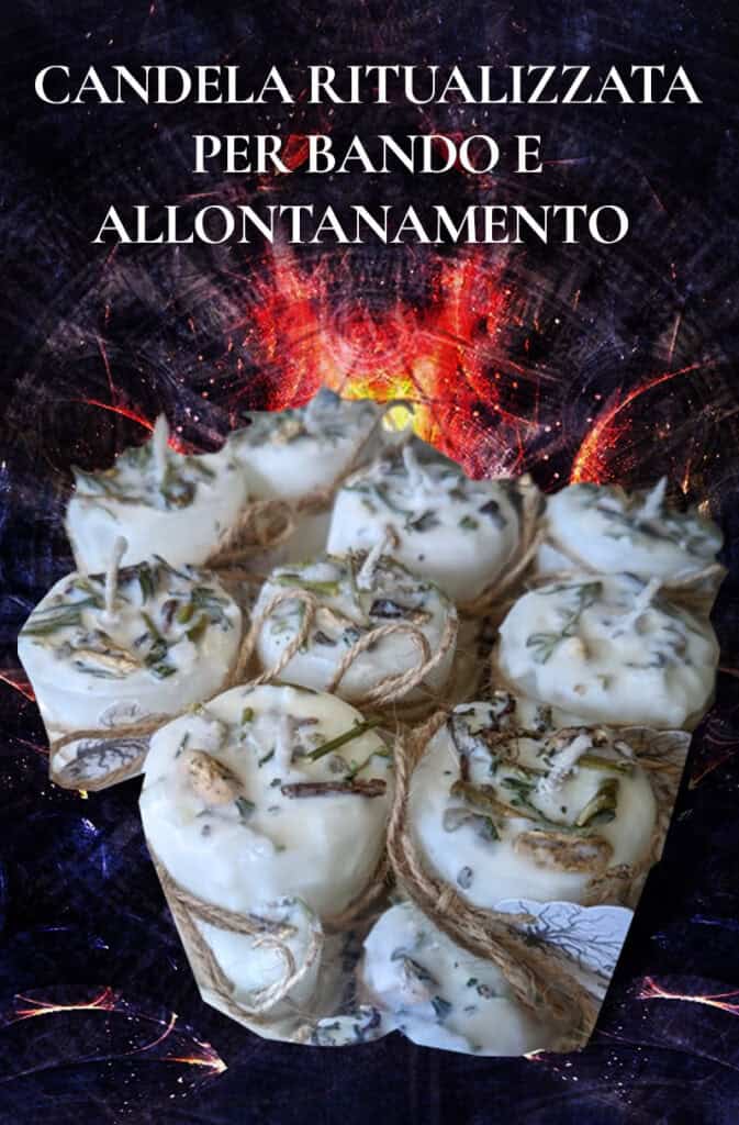 Candela rituale allontanamento bando magia nera.
