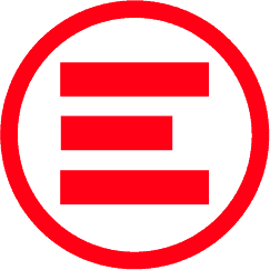 Dark Abyss logo con simbolo oscuro e rosso, perfetto per fumetti horror e dark fantasy.