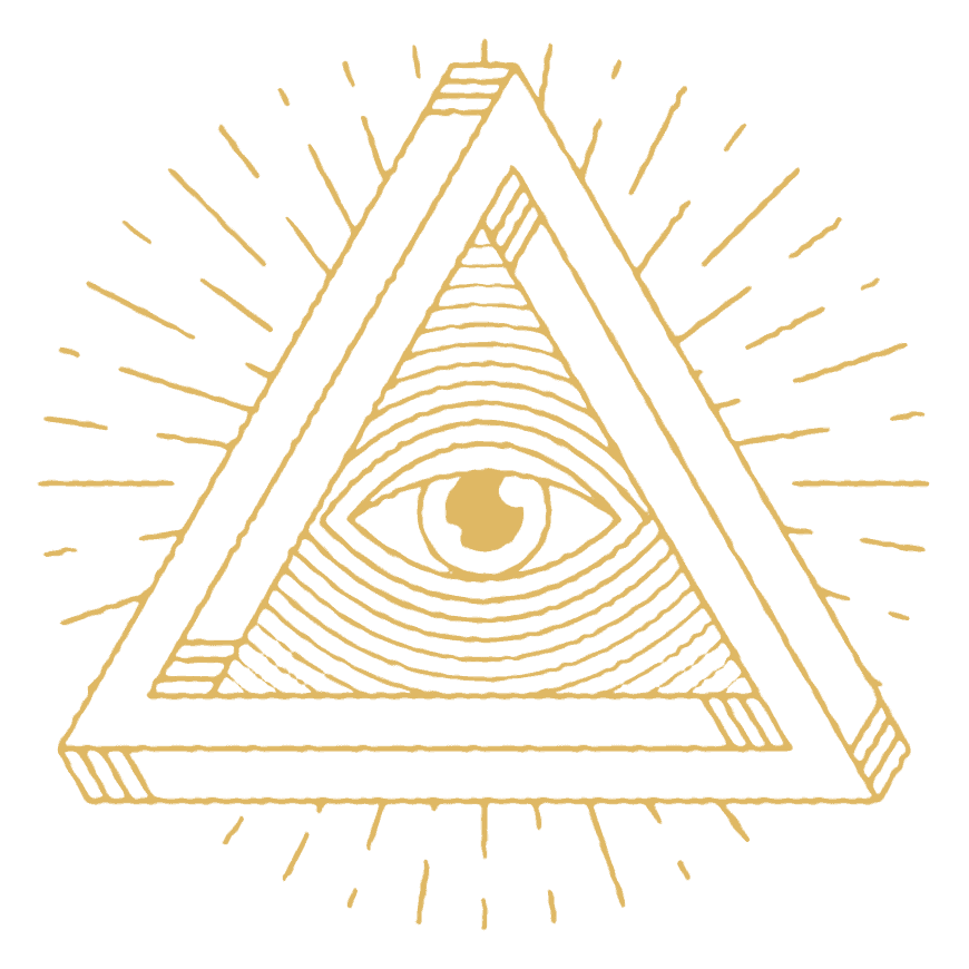 Occhio misterioso all'interno di un triangolo, simbolo di oscurità e mistero del Dark Abyss.