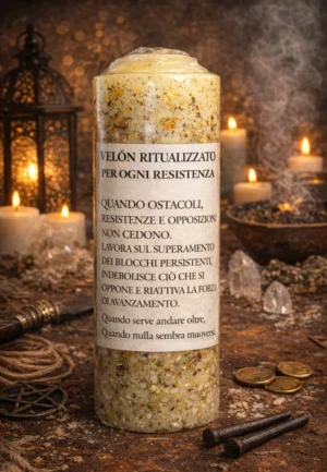 CANDELA RITUALIZZATA PER VINCERE OGNI RESISTENZA