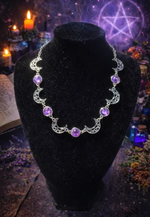 COLLANA LUNARE IN AMETISTA