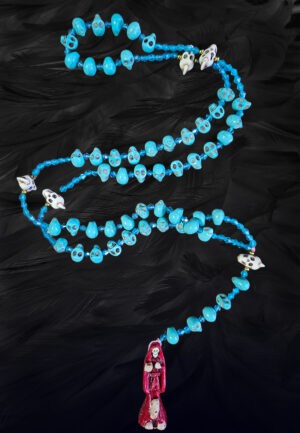 ROSARIO SANTA MUERTE ROSSA E AZZURRA