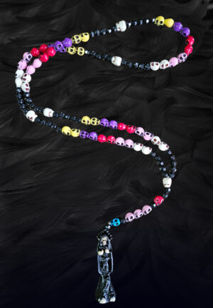 ROSARIO SANTA MUERTE NERA E COLORATA